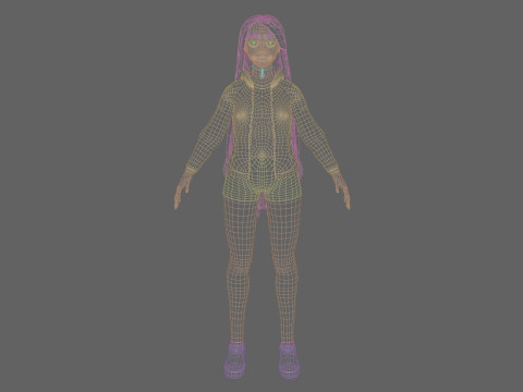 Standard cute Woman V30828 3D Model