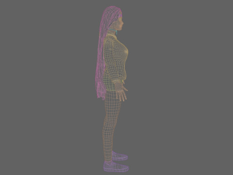 Standard cute Woman V30828 3D Model