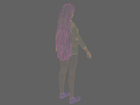 Standard cute Woman V30828 3D Model