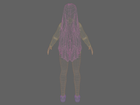 Standard cute Woman V30828 3D Model
