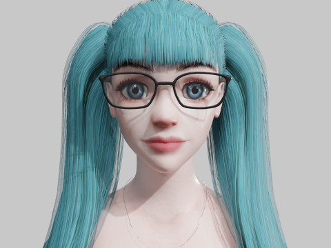 Stylized cute Woman V33839 3D Model