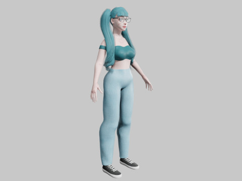 Stylized cute Woman V33839 3D Model