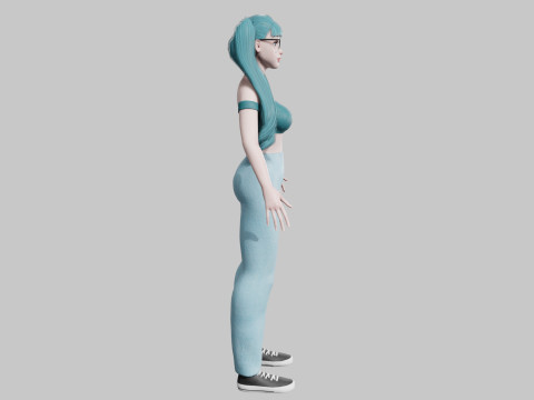 Stylized cute Woman V33839 3D Model