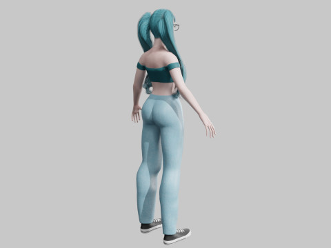 Stylized cute Woman V33839 3D Model