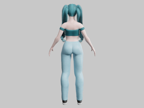 Stylized cute Woman V33839 3D Model