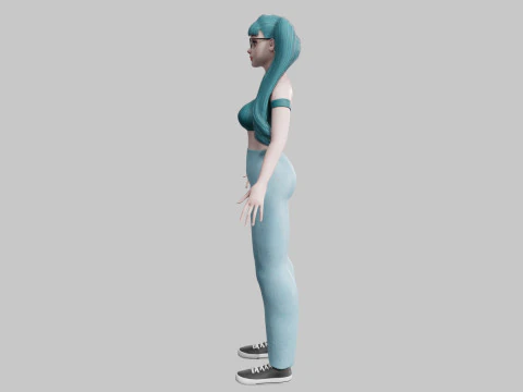 Stylized cute Woman V33839 3D Model
