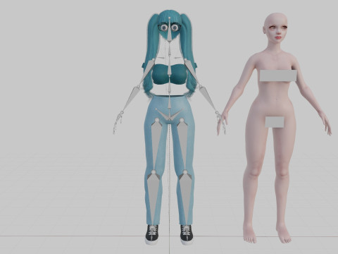 Stylized cute Woman V33839 3D Model