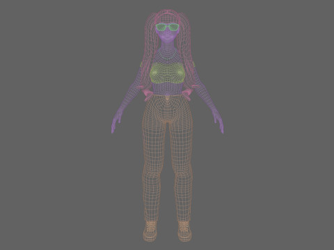 Stylized cute Woman V33839 3D Model