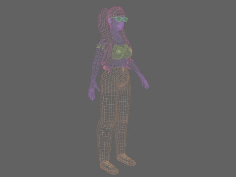 Stylized cute Woman V33839 3D Model