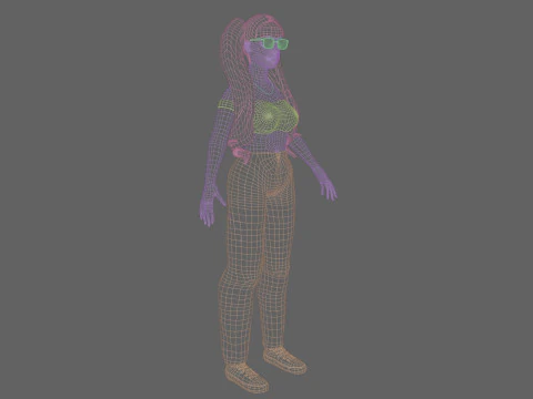 Stylized cute Woman V33839 3D Model