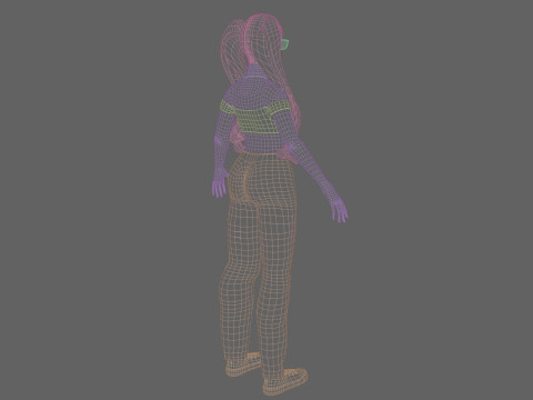 Stylized cute Woman V33839 3D Model