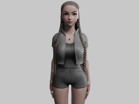Stylized Pretty Woman V29716 3D Model