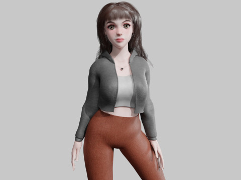Sweet black Woman V43907 3D-Modell