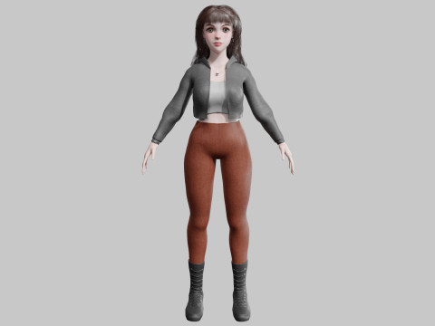 Sweet black Woman V43907 3D Modell