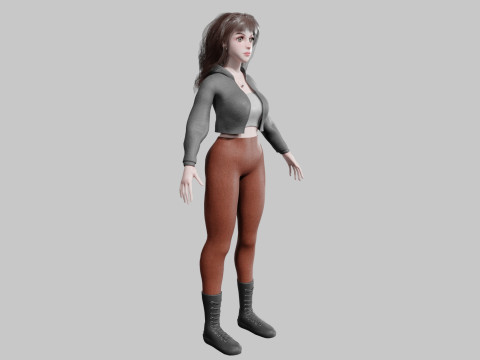 Sweet black Woman V43907 3D Modell