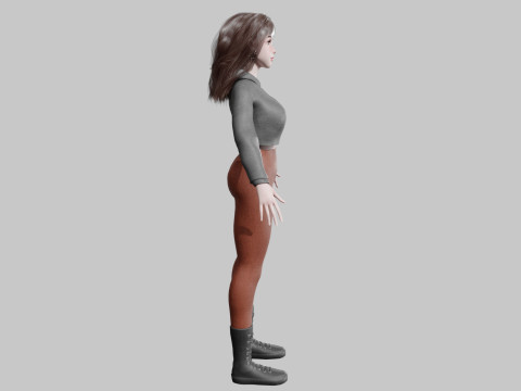 Sweet black Woman V43907 3D Modell