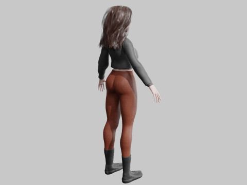 Sweet black Woman V43907 3D Modell