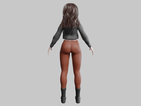Sweet black Woman V43907 3D Modell