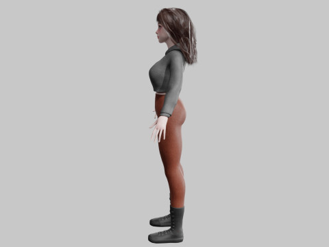 Sweet black Woman V43907 3D Modell
