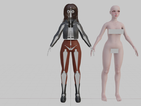 Sweet black Woman V43907 3D Modell