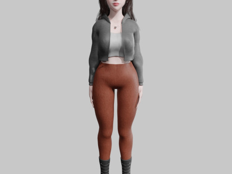 Sweet black Woman V43907 3D Modell