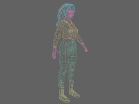 Sweet black Woman V43907 3D Modell