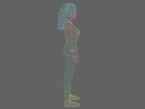 Sweet black Woman V43907 3D Modell