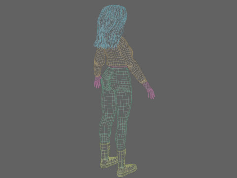 Sweet black Woman V43907 3D Modell