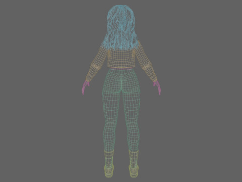 Sweet black Woman V43907 3D Modell