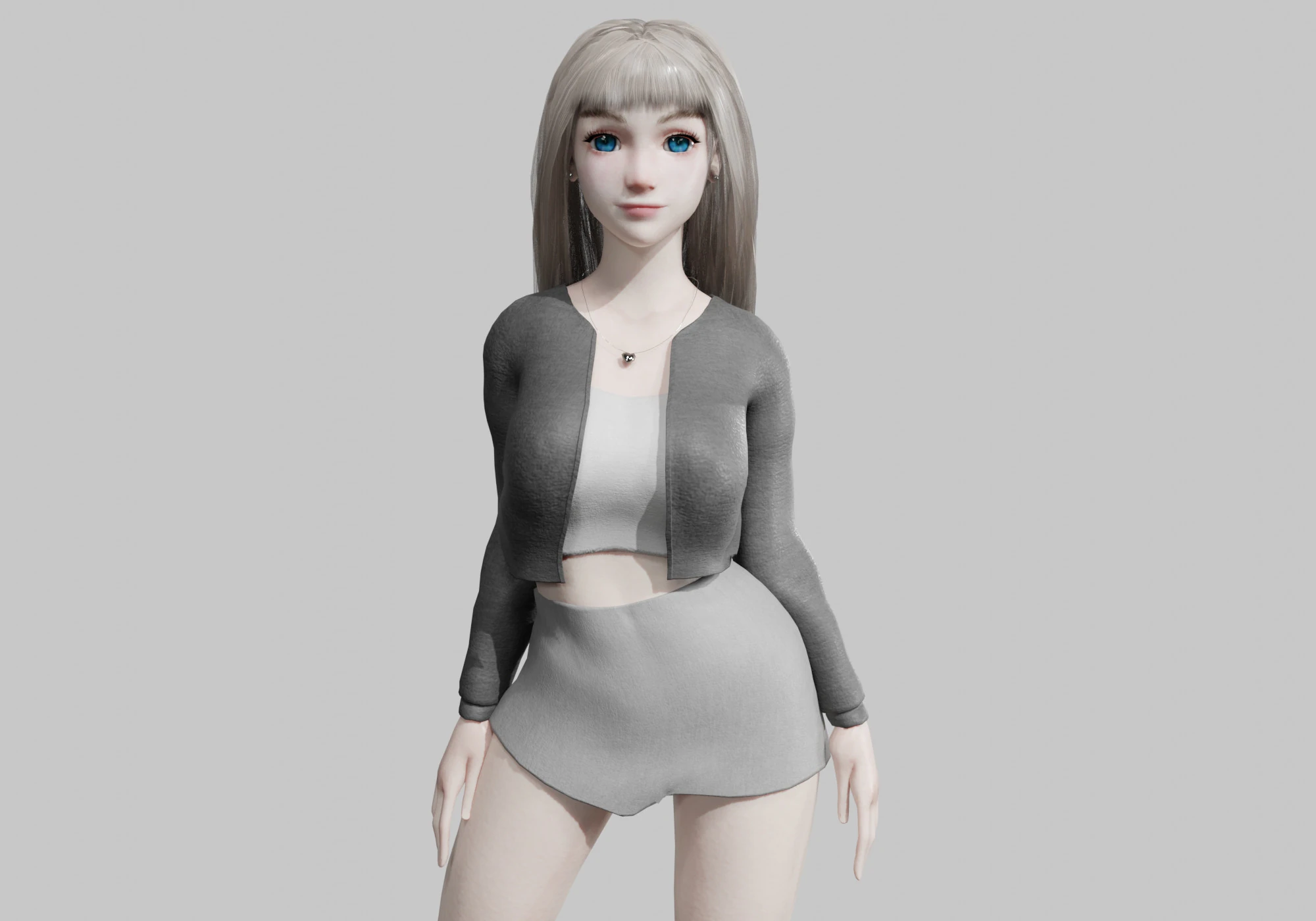 Sweet cute Woman V39883 3D Model .c4d .max .obj .3ds .fbx .stl .blend 