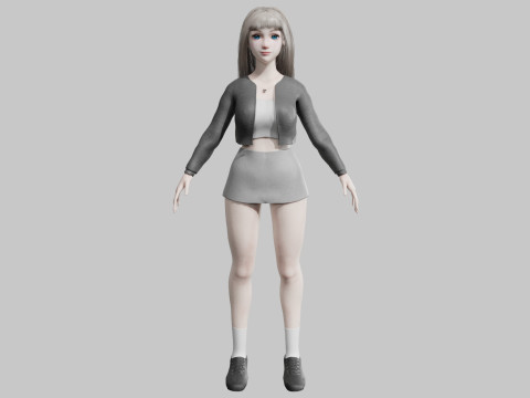Sweet cute Woman V39883 3D Модель