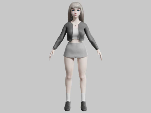 Sweet cute Woman V39883 3D Model