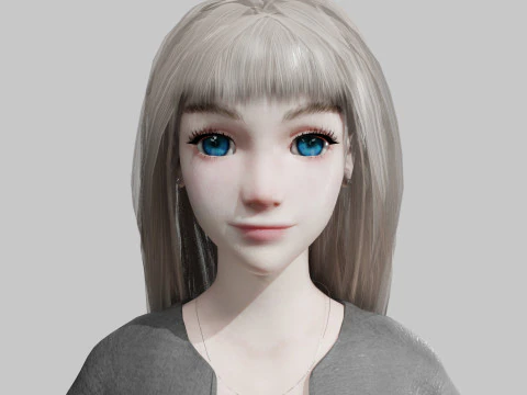 Sweet cute Woman V39883 3D Model