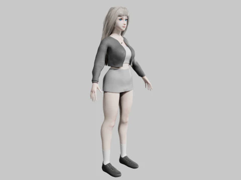 Sweet cute Woman V39883 3D Model