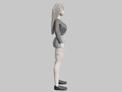 Sweet cute Woman V39883 3D Model