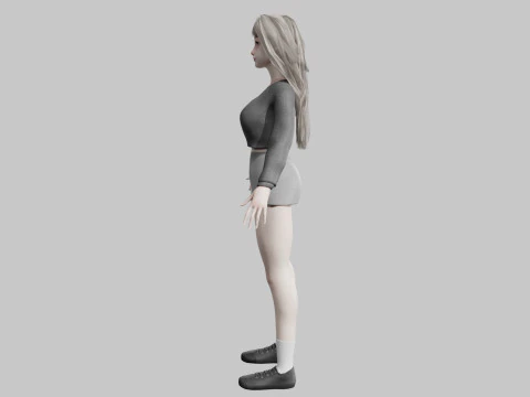 Sweet cute Woman V39883 3D Model