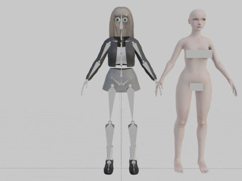 Sweet cute Woman V39883 3D Model