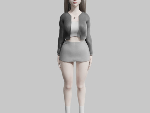Sweet cute Woman V39883 3D Модель
