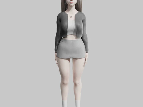 Sweet cute Woman V39883 3D Model