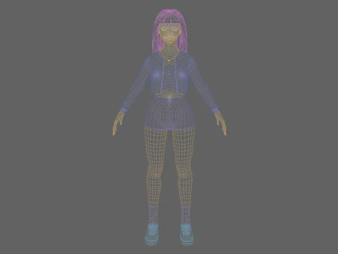 Sweet cute Woman V39883 3D Model