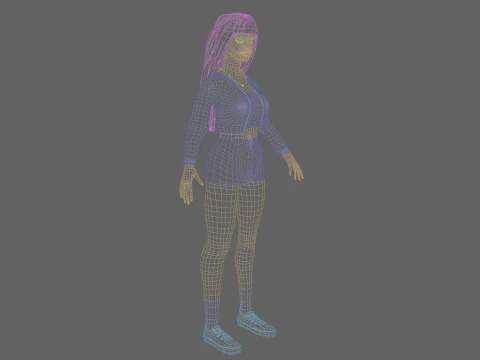 Sweet cute Woman V39883 3D Model