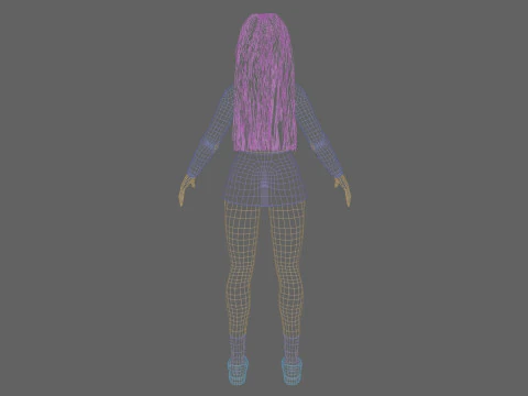Sweet cute Woman V39883 3D Model