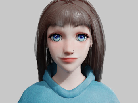 Teen cute Woman V34497 3D Модель