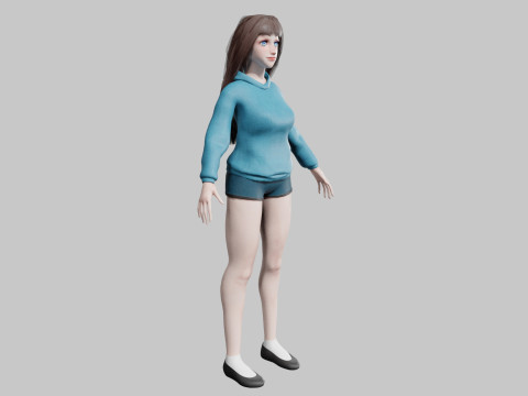 Teen cute Woman V34497 3D Модель