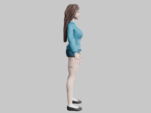Teen cute Woman V34497 3D Модель