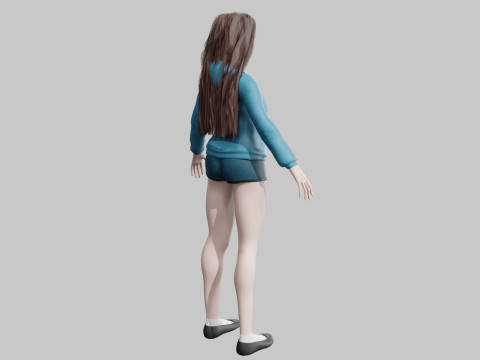 Teen cute Woman V34497 3D Модель
