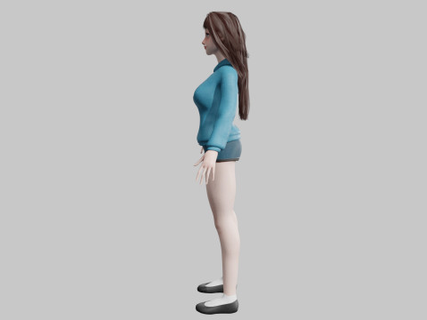 Teen cute Woman V34497 3D Модель