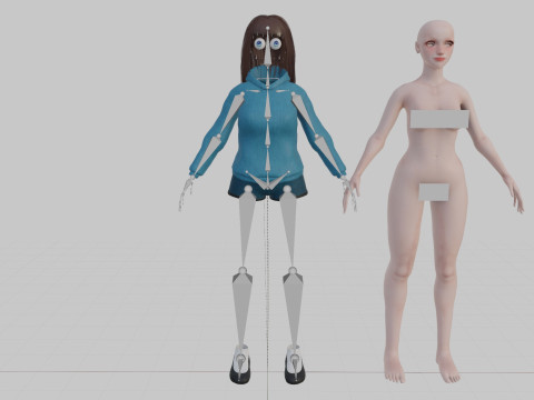 Teen cute Woman V34497 3D Модель