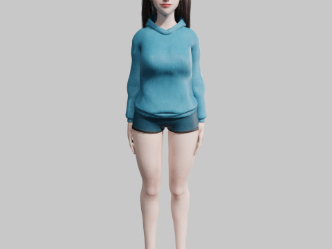 Teen cute Woman V34497 3D Модель