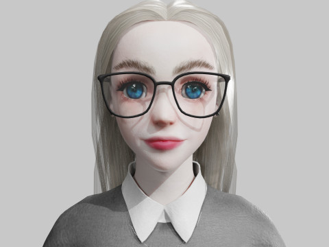 Young cute Woman V27211 3D Model